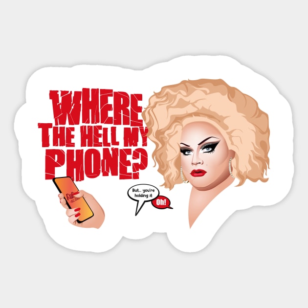 Ginger from Drag Race All Stars 6 Sticker by dragover